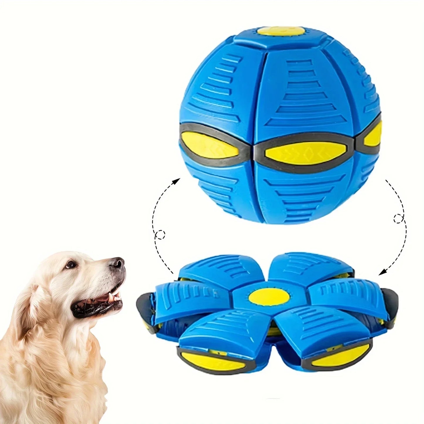 Flying Saucer Bouncing Ball Is A Durable, Elastic and Fun Dog Pet Toy Suitable for Outdoor Activities and Exercise