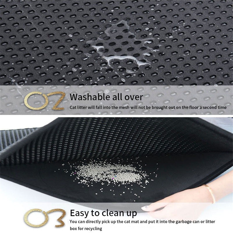 Double Layer EVA Cat Litter Pad Waterproof Non-slip Sand Basin Filter Kitten Dog Washable Mattress Floor Mat Pet Clean Supplies