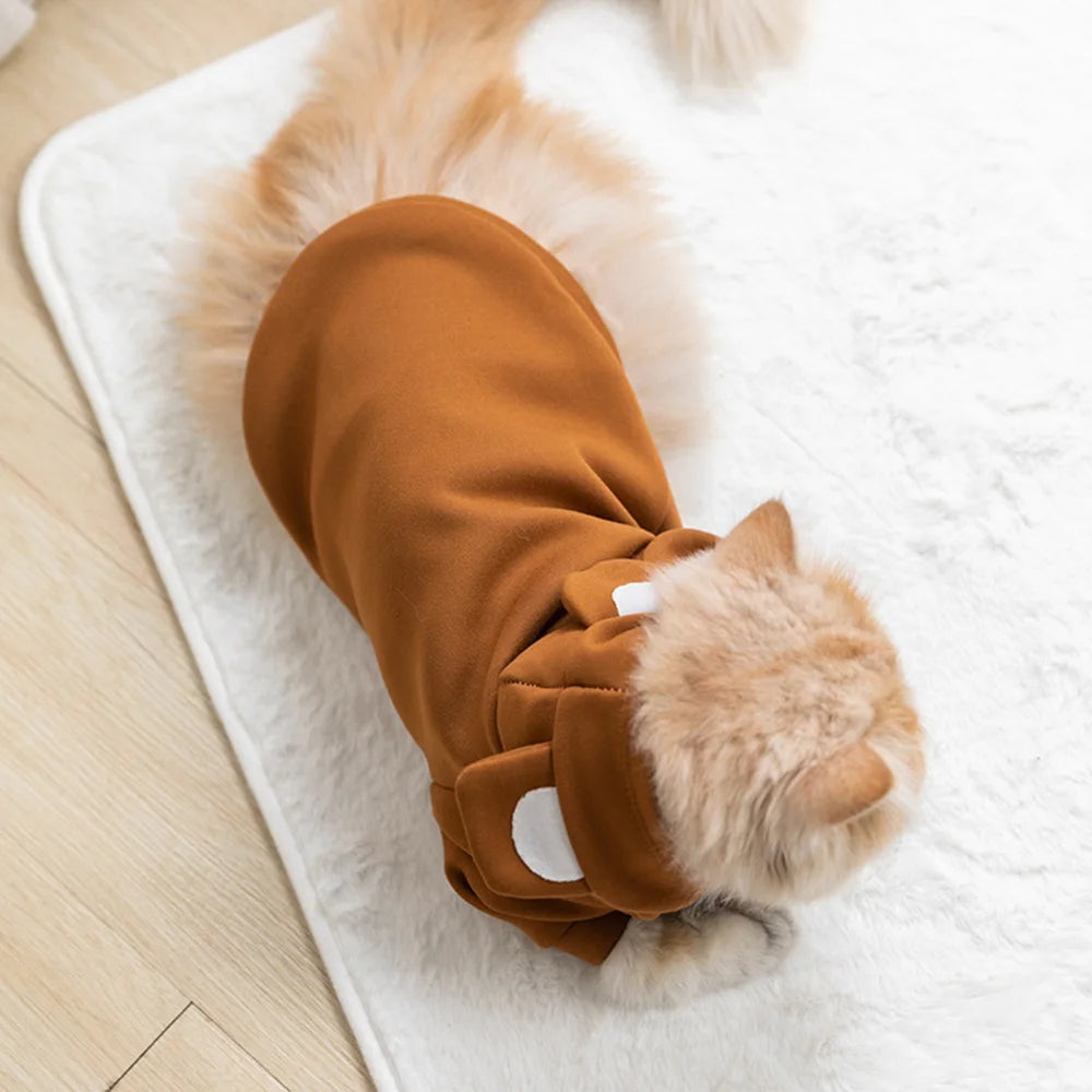 Cute Hairless Cat Clothes Winter Pet Costumes for Cats Kitten Sphynx Hoodie Sweater mascotas Outfits Dog Clothing katten kleding