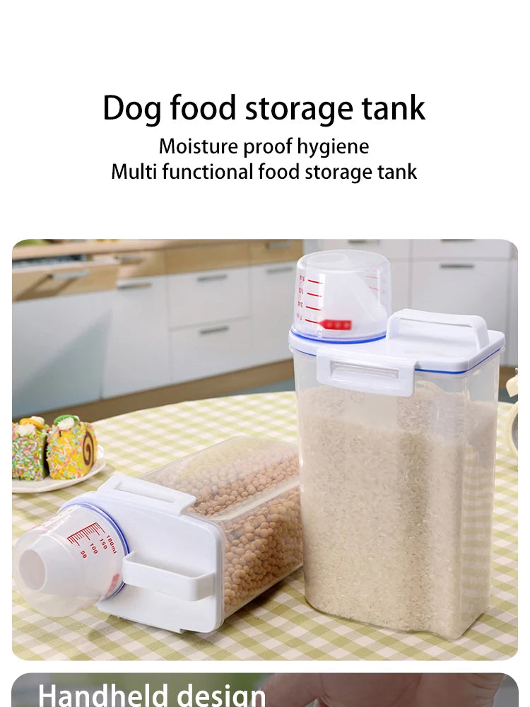 Premium Pet Food Storage Container with Airtight Seal - Durable, Large Capacity, Easy Clean & Stylish Design for Dogs & Cats