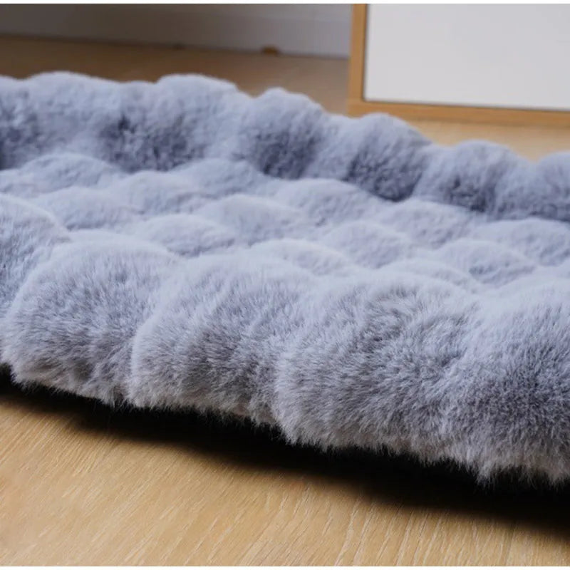 Plush Pet Nests Winter Cat Nests Dog Nests Warm Thick Pet Mat Detachable Washable Oval Cat Bed Pet Beds Seasonal Decorations