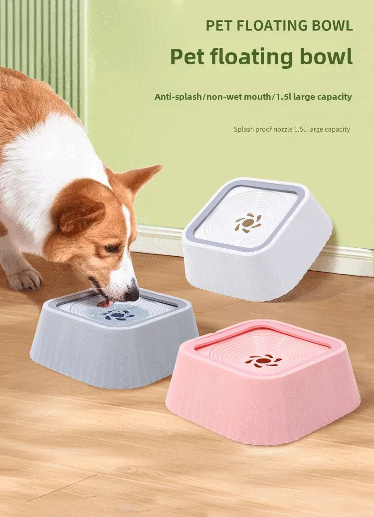 Pet Water Fountain with Floating Plates No Spill Dog Water Bowl Clean Drinking Slow Feeder Anti-splash Pet for Dogs for Pet