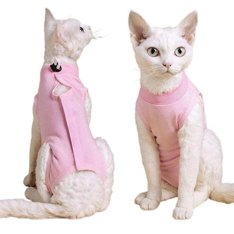 Cat Weaning Suit Anti-licking Recovery Clothes After Surgery Soft Puppy Kitten Jumpsuit Cat Sterilization Suit Pet Vest Clothing