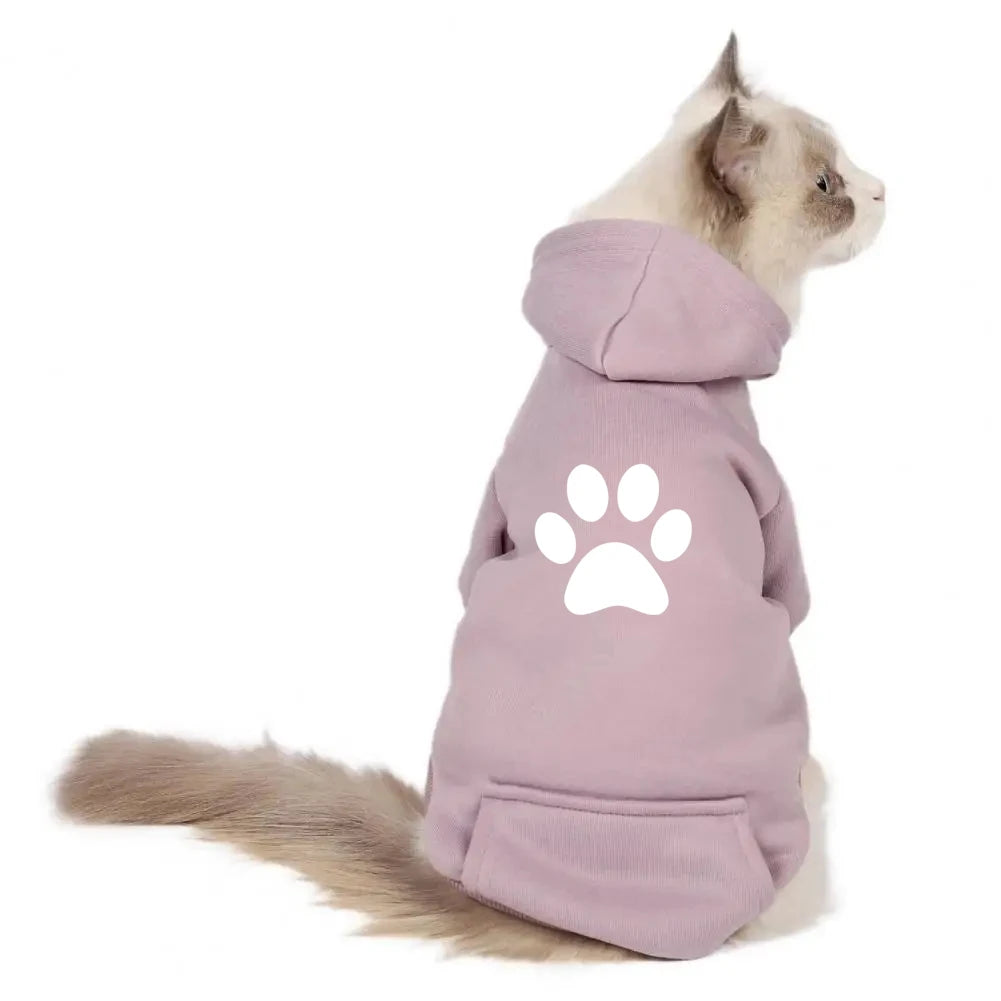 Cat paw Cat Clothes Winter Dog Hoodies For Small Medium Pets Cartoon Kittens Costumes Chihuahua Clothing Jacket Autumn