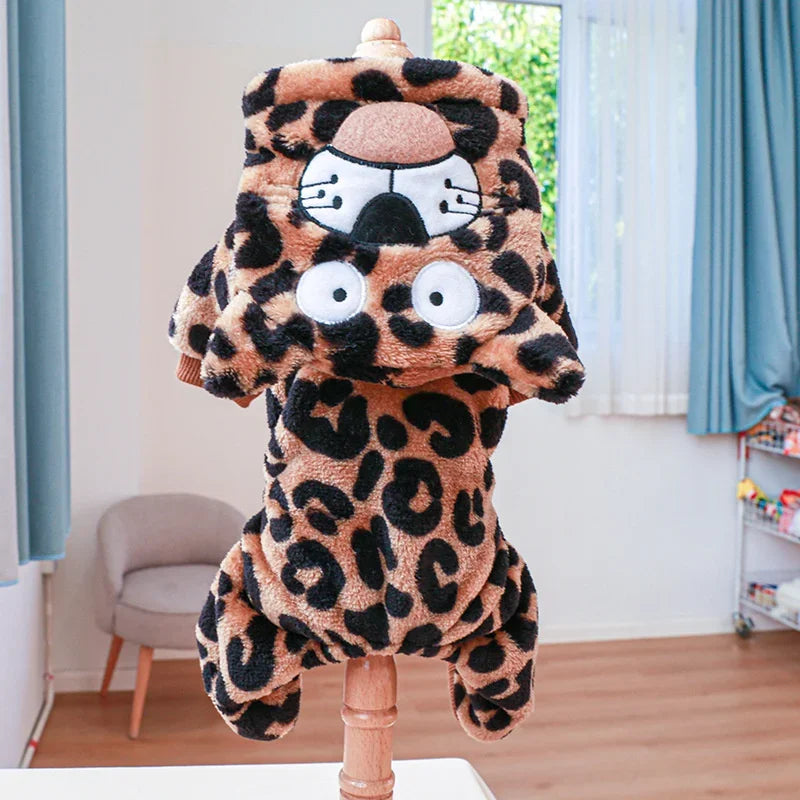 Plush Cat Puppy Costume Autumn Winter Pet Jumpsuits for Small Dogs Cats Kitten Cosplay Clothes Dinosaur Pajamas ropa para gatos