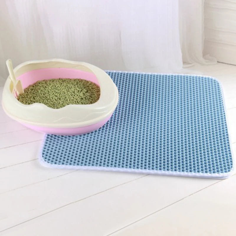 Double Layer EVA Cat Litter Pad Waterproof Non-slip Sand Basin Filter Kitten Dog Washable Mattress Floor Mat Pet Clean Supplies