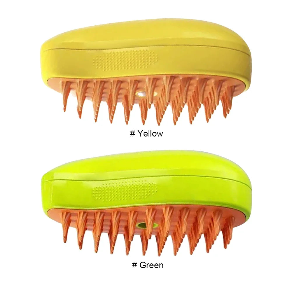 Cat Dog Pet Spray Massage Brush 3 in 1 One Button Steam Spray Folding Rotatable Floating Hair Bath Hair Removal Brush Comb