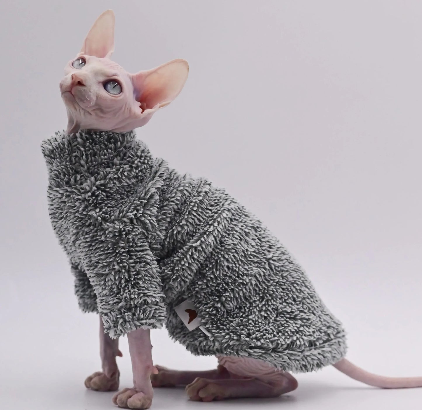 DUOMASUMI Soft Double-sided FluffY Winter Jacket Warmth Coat for cat Thickening Sphinx Sphynx Cat Clothes  Hairless Cat Outfits