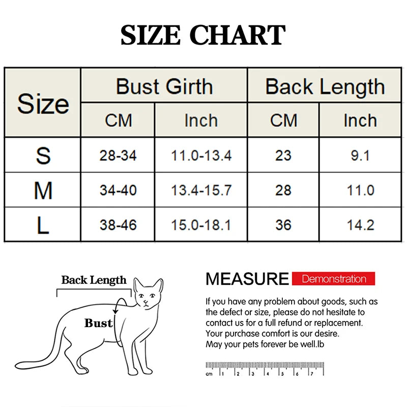 Cat Weaning Suit Anti-licking Recovery Clothes After Surgery Soft Puppy Kitten Jumpsuit Cat Sterilization Suit Pet Vest Clothing