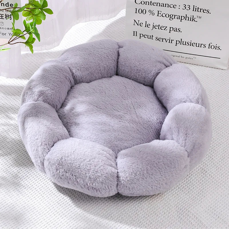 Flower Soft Cat Bed Sleeping Cat Mat Winter Warm Dog Bed for Small Dog Cushion Breathable Cat Cushion Thicken Dog House Pet Bed