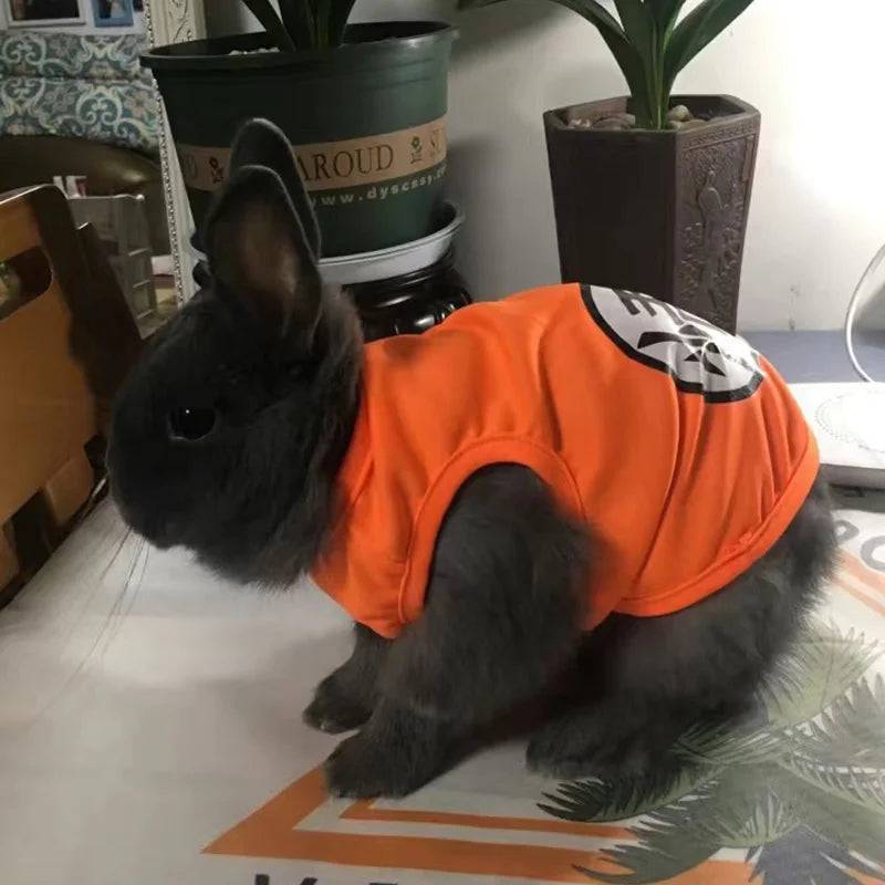 Pet Vest for Rabbit Cats Summer Breathable Rabbits Clothes Non-stick Hair Sweet Print Bunny Clothing Pajamas ubranko dla kota