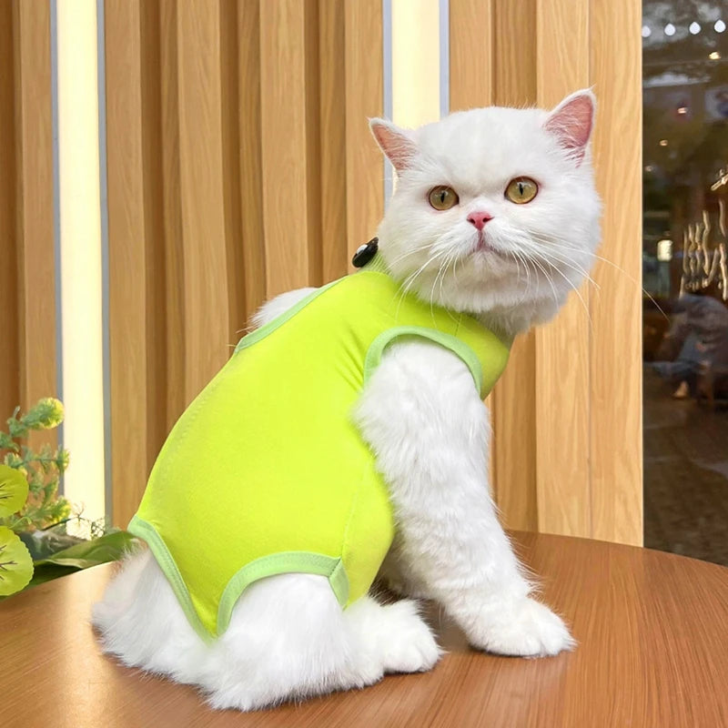 Cat Weaning Suit Anti-licking Recovery Clothes After Surgery Soft Puppy Kitten Jumpsuit Cat Care Suit Pet Vest Clothing