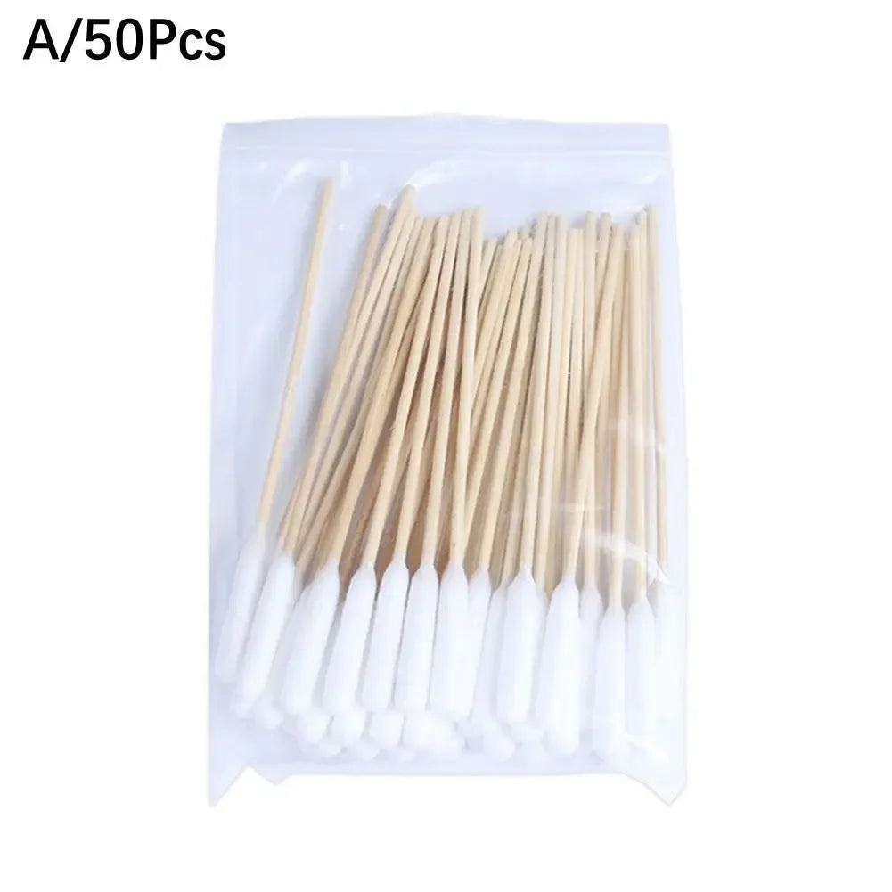 50/100Pcs Pet Ear Cleaner Cotton Buds Animal Ear Cleaner Cotton Swab Sticks Cotton Buds For Dog Cat Ear Wax Removal Pet E2W7