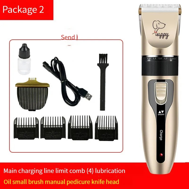 Dog Hair Clipper Pet Hair Trimmer Set Puppy Grooming Electric Shaver Ceramic Blade Cat Accessories Cordless Charging Professiona