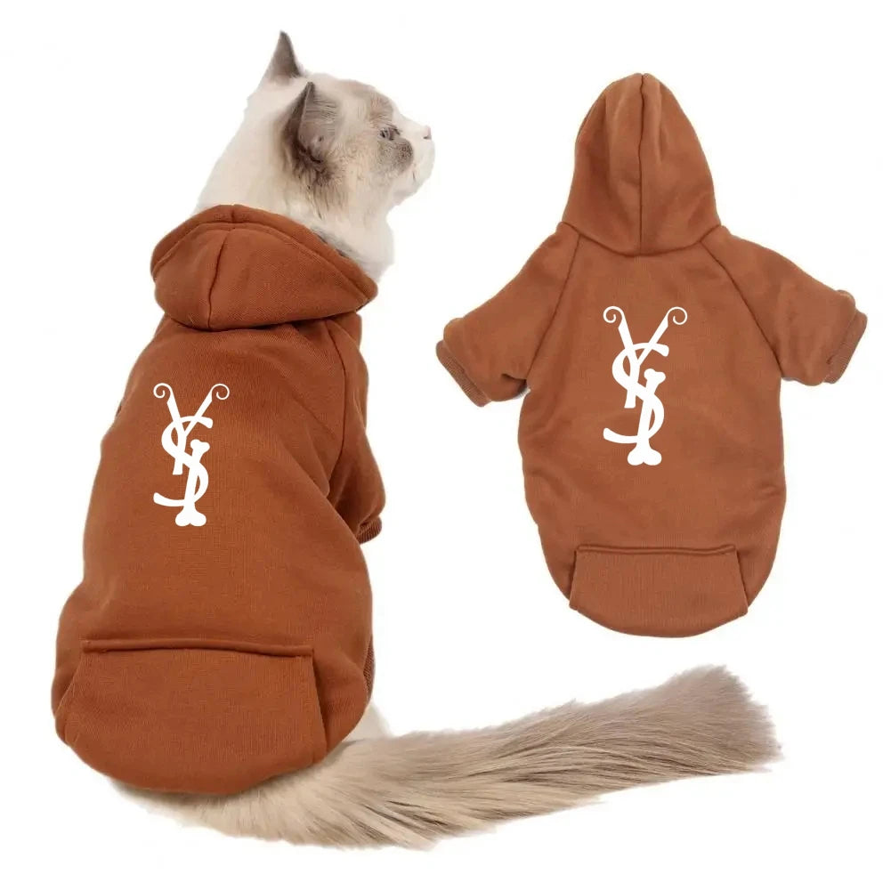 Hairless Cat Clothes Winter Thickened Plush Cotton Hoodie Sweater Sphinx Devon Cat Clothes