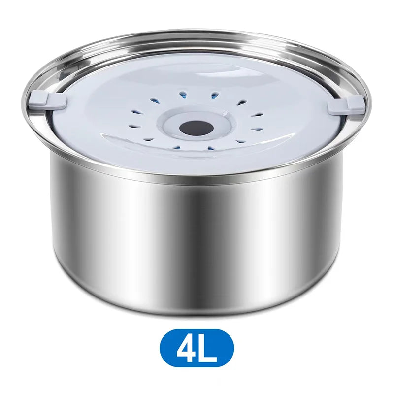 4L Pet floating SUS304 stainless steel drinking bowl large capacity slow water Feeder  - Spill Proof & Zero Splash & No Drip